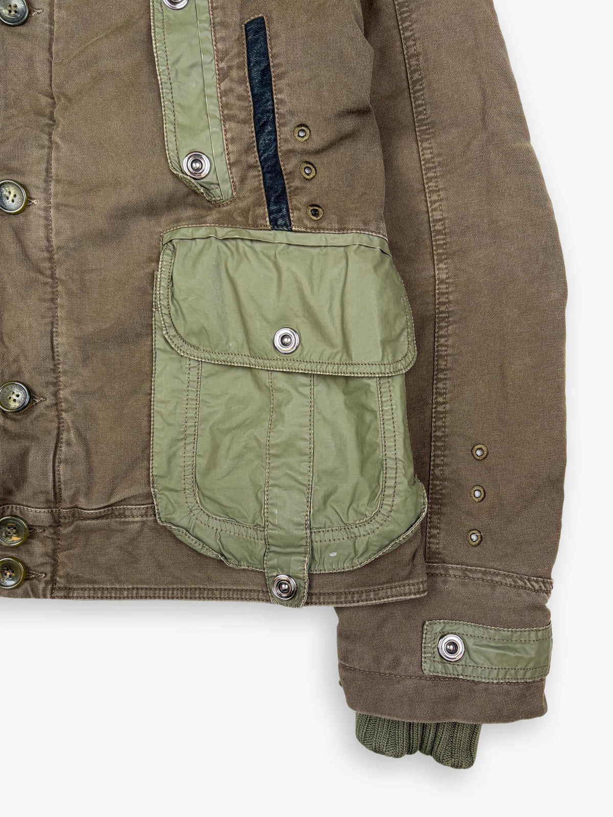 2004 Women’s Dolce & Gabbana Military Cargo Knit Collar Jacket