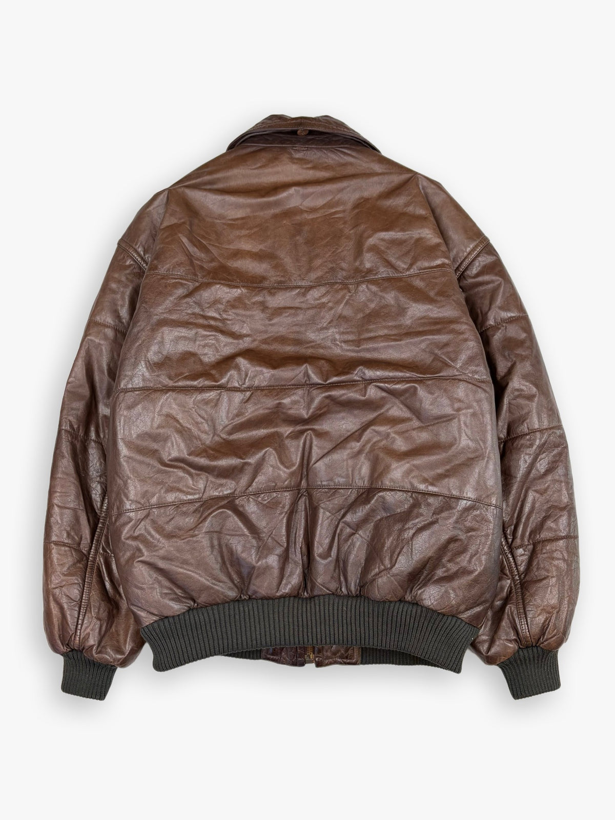1980s Iceberg Leather Bomber Jacket