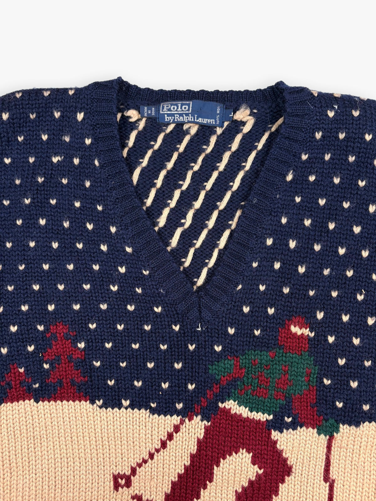 1990s Polo Ralph Lauren Skier Knit Sweater Vest