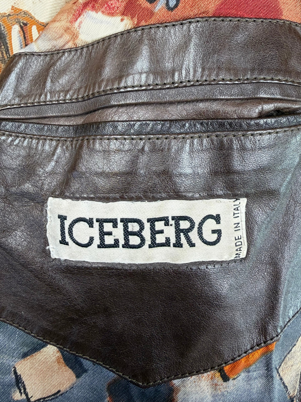 1980s Iceberg Leather Bomber Jacket