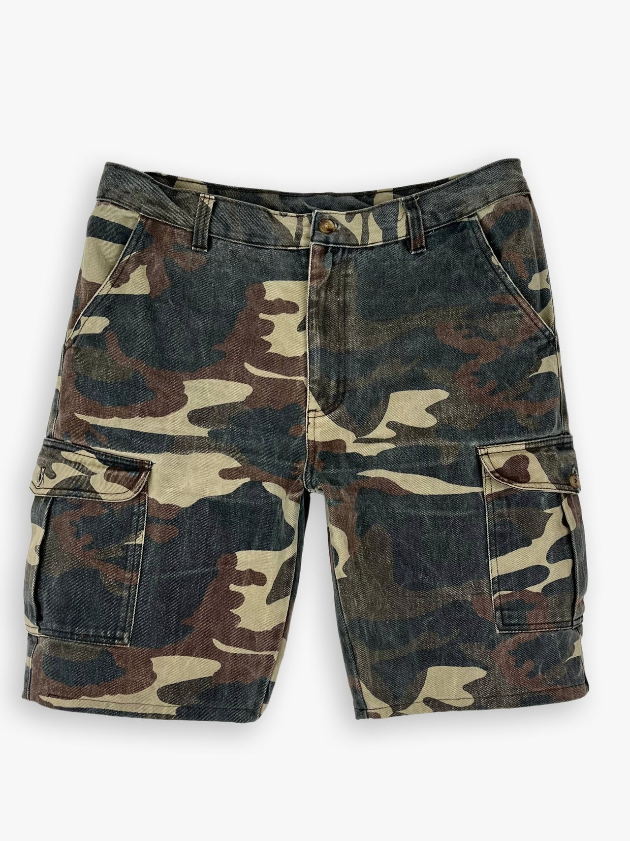 Camo Denim Shorts