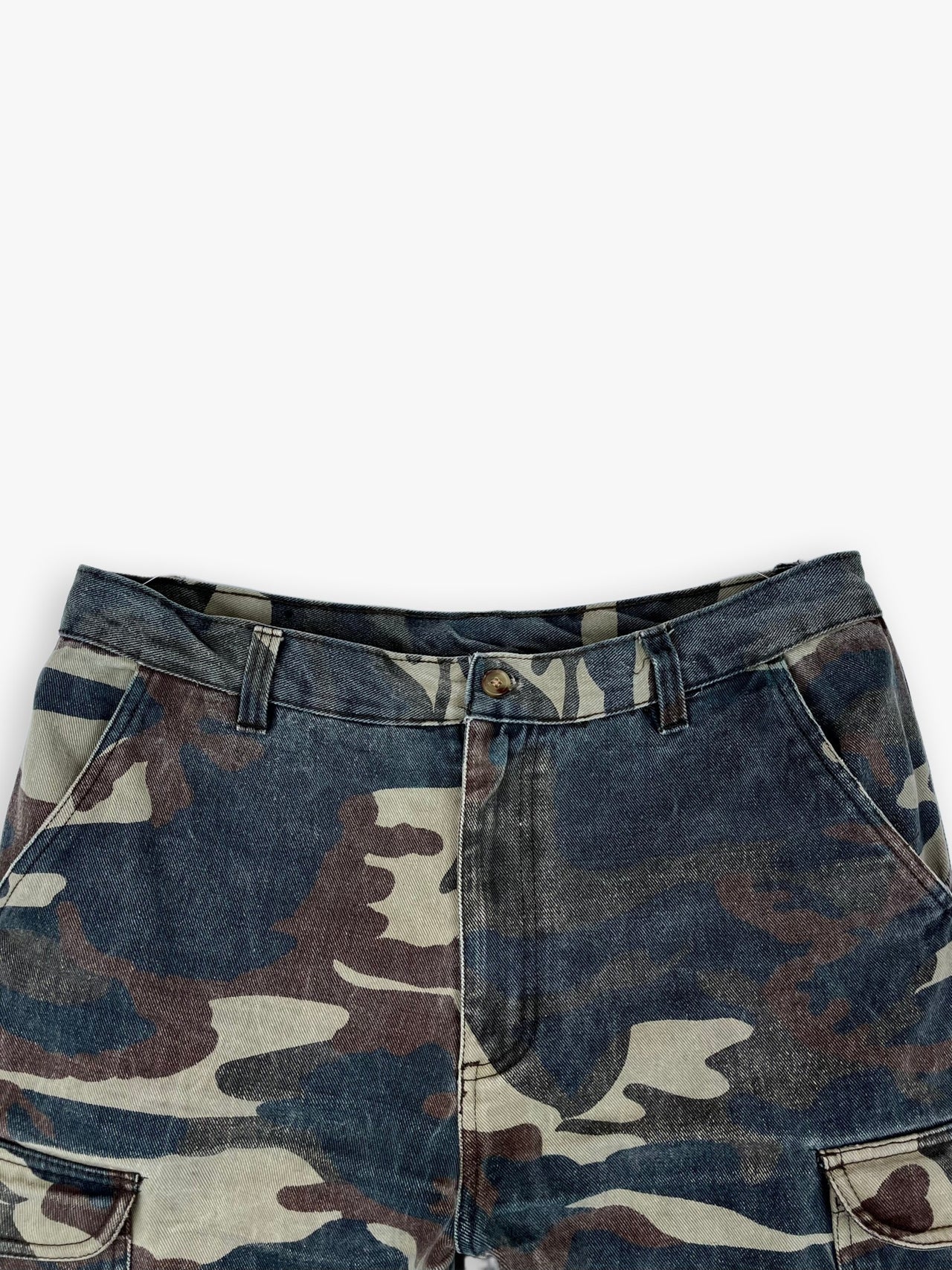 Camo Denim Shorts