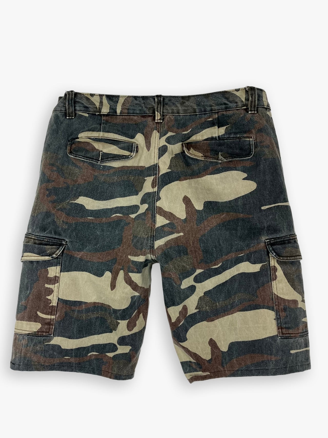 Camo Denim Shorts