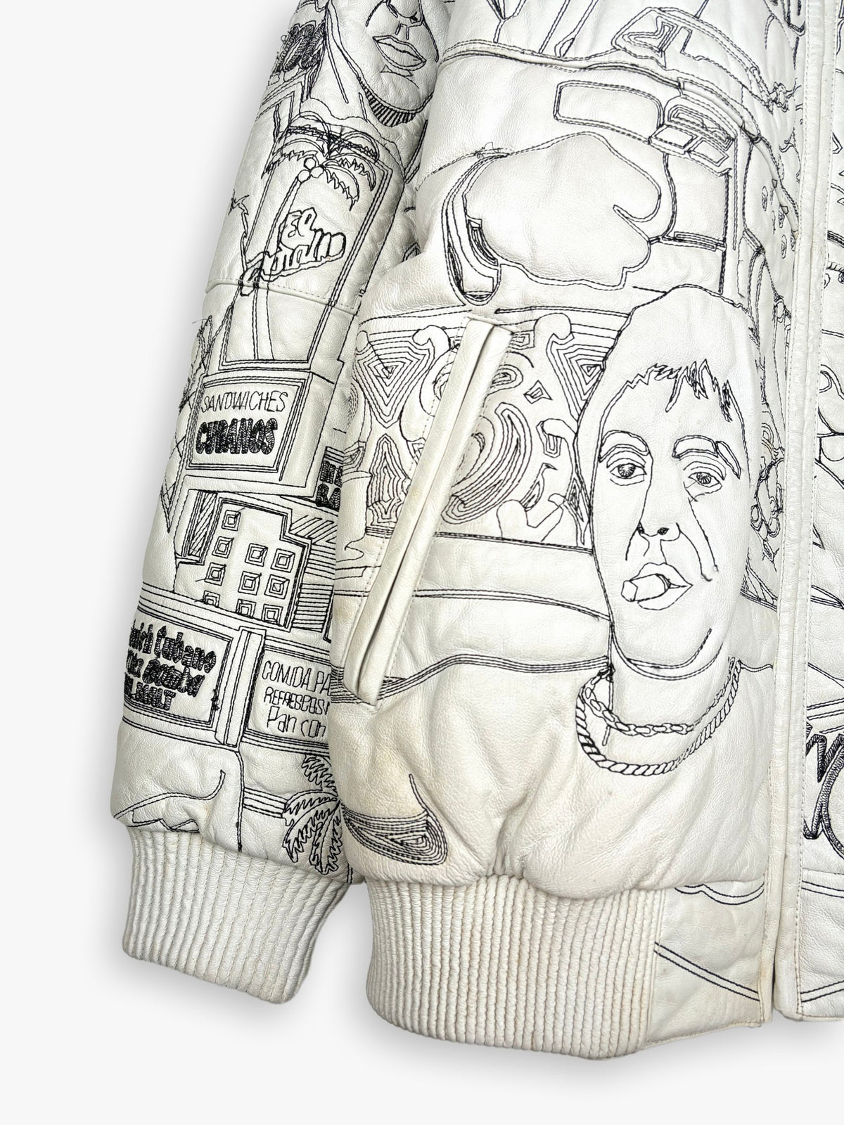 2000s Scarface Leather Jacket