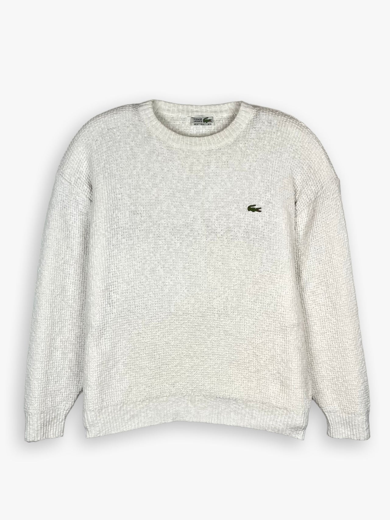 1980s Chemise Lacoste Waffle Knit Sweater