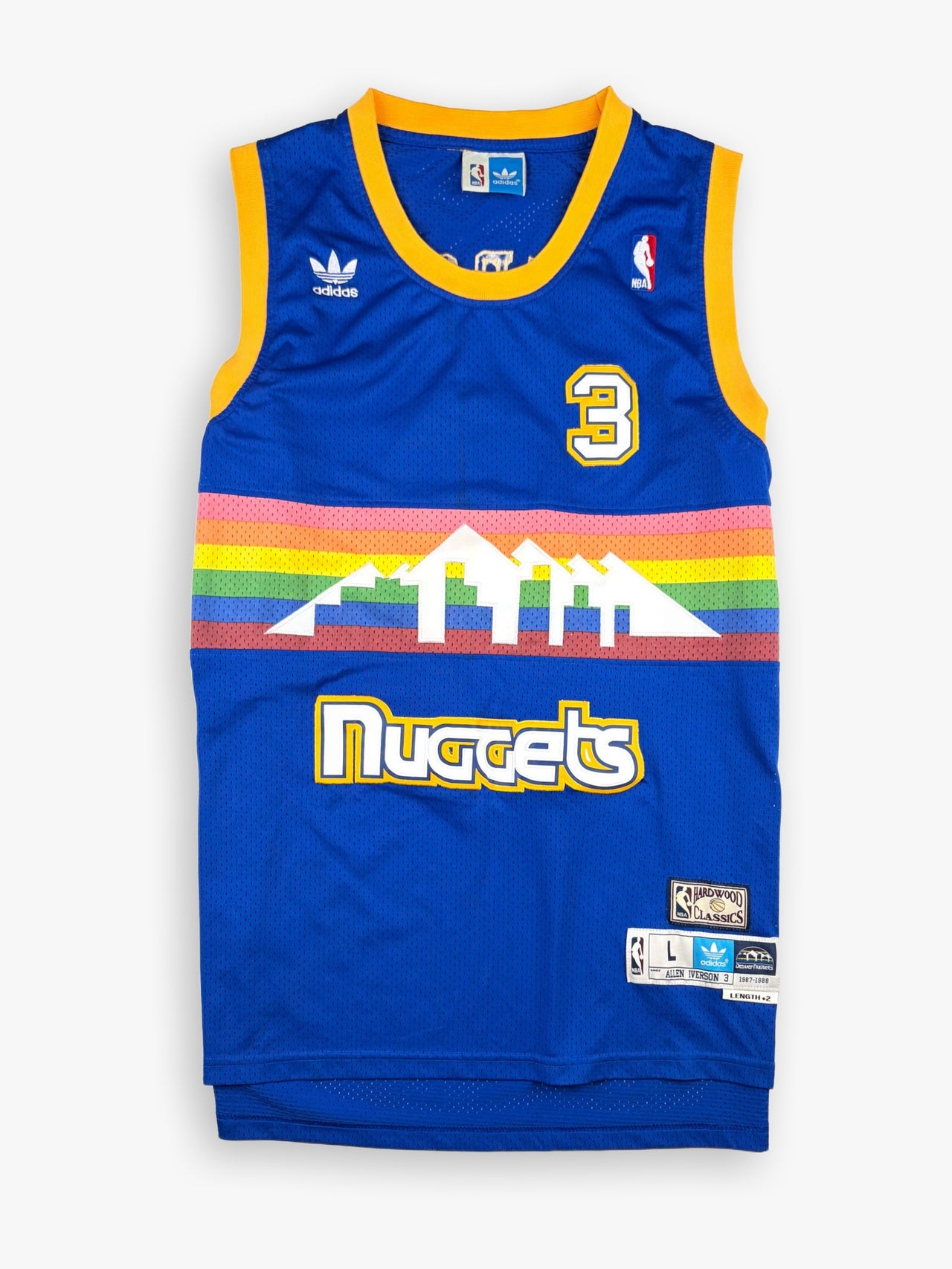 Adidas Hardwood Classics Denver Nuggets Allen Iverson NBA Throwback Jersey