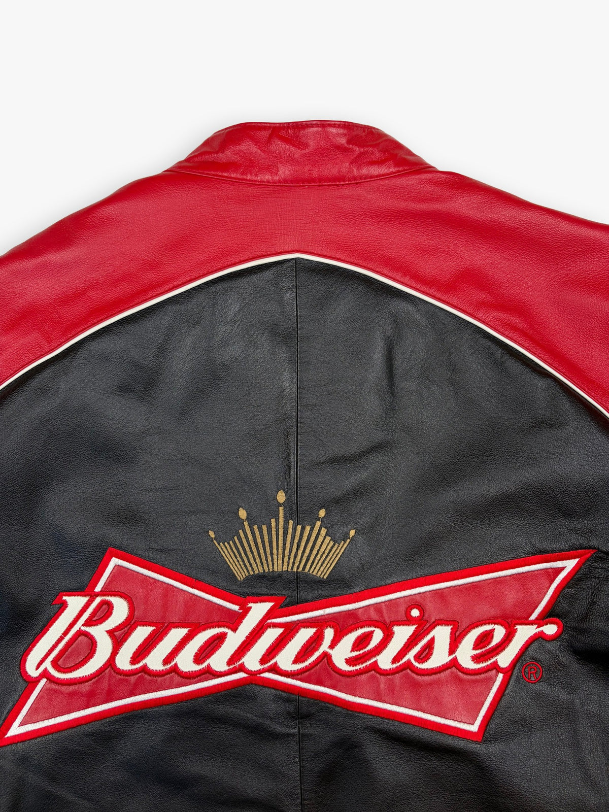 2000s Chase Authentics Dale Earnhardt Jr Budweiser Leather Jacket
