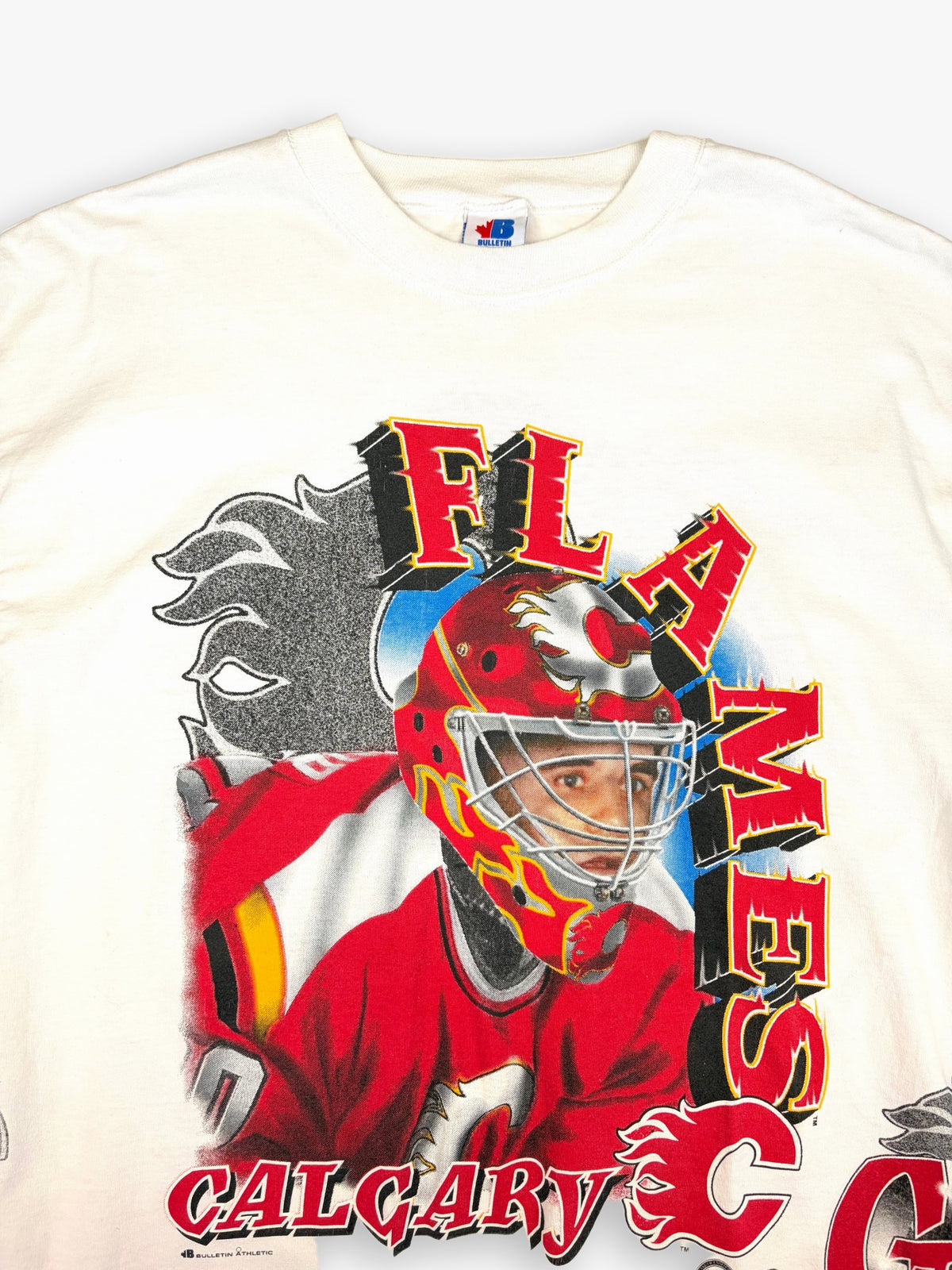 1991 Bulletin Athletic Calgary Flames T-Shirt