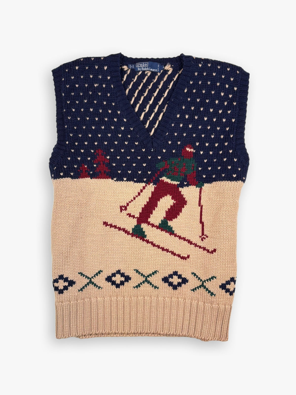 1990s Polo Ralph Lauren Skier Knit Sweater Vest