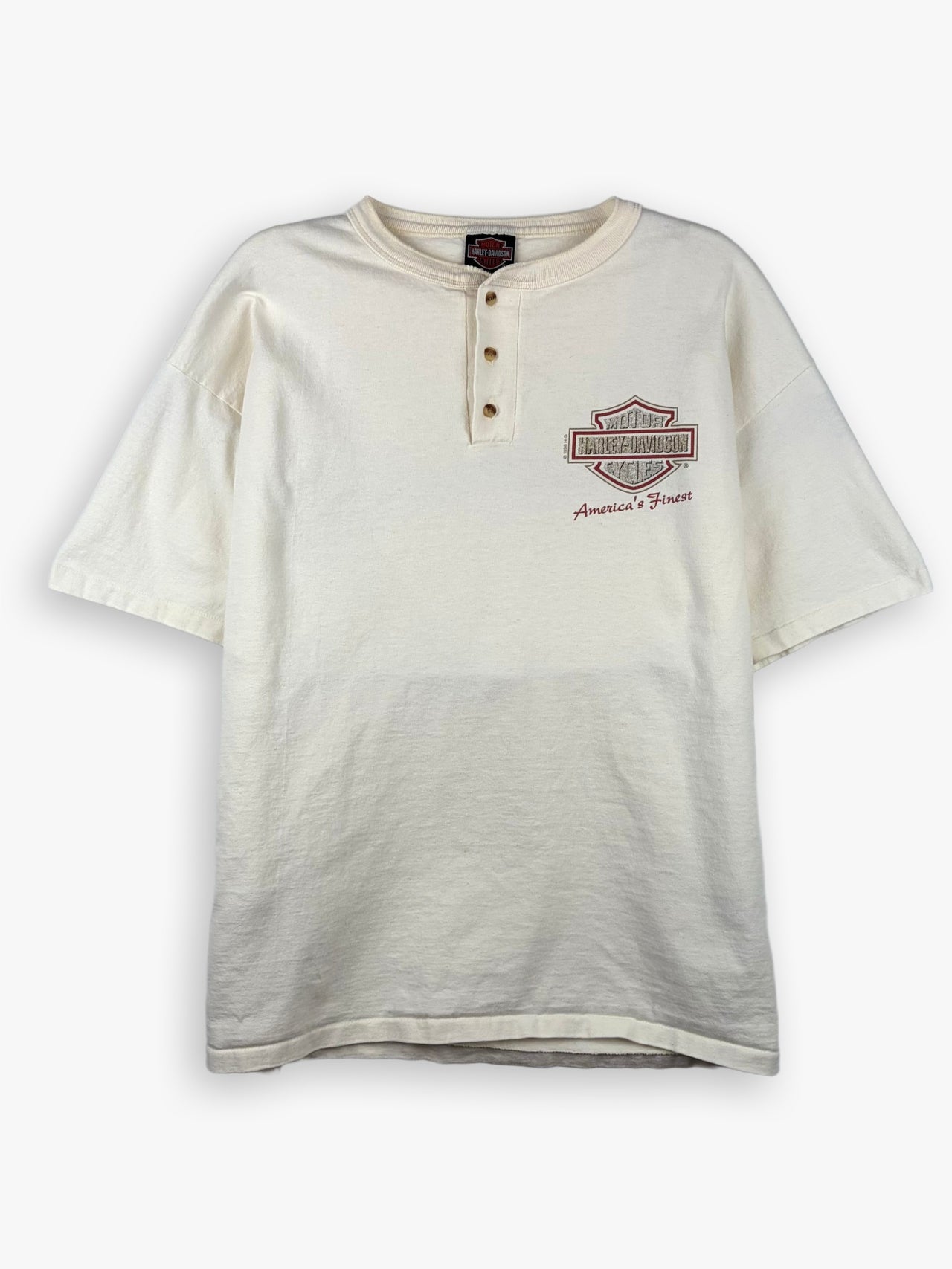 1996 Harley Davidson Henley T-Shirt