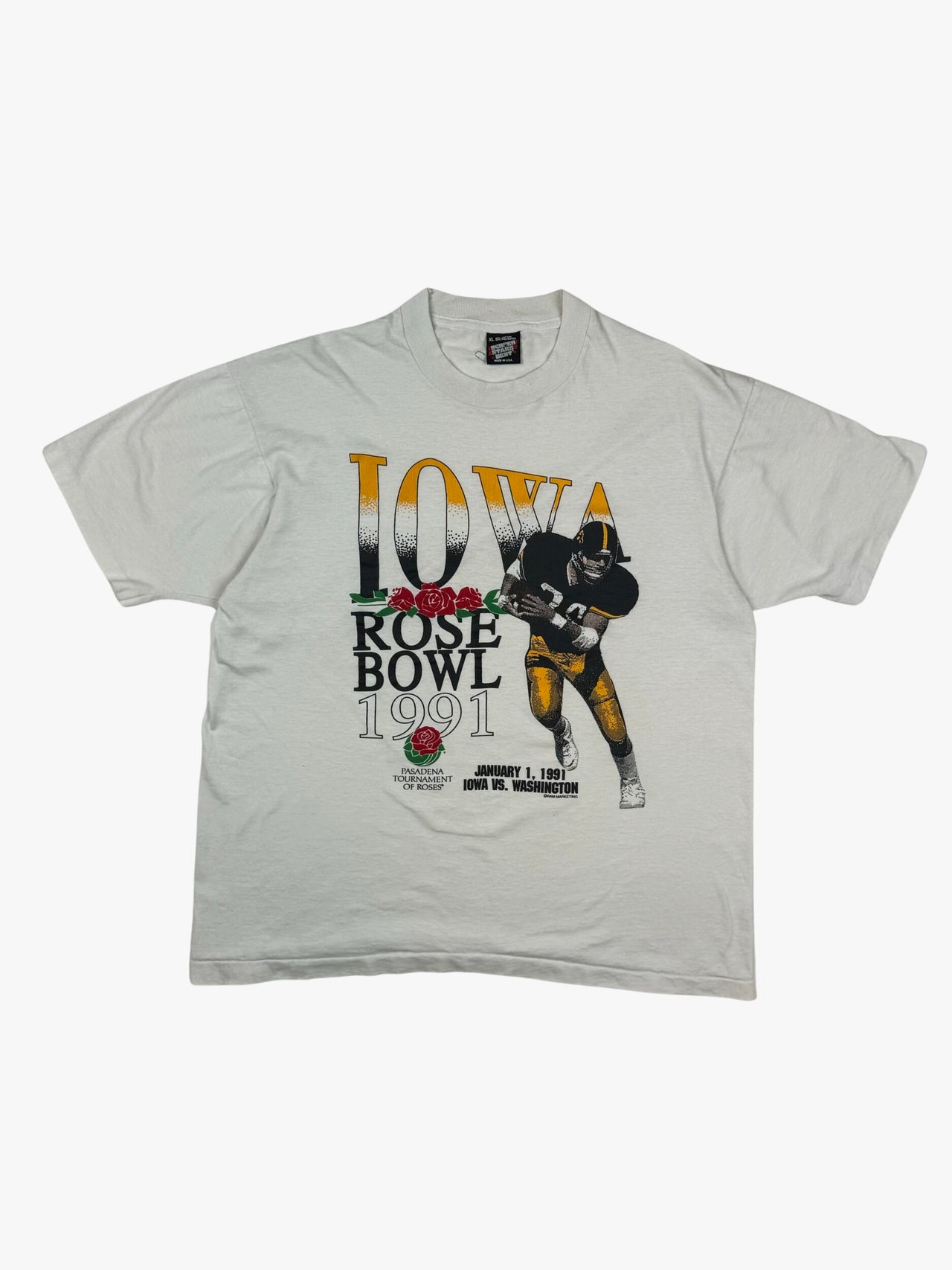 1991 Iowa Hawkeyes Rose Bowl T-Shirt