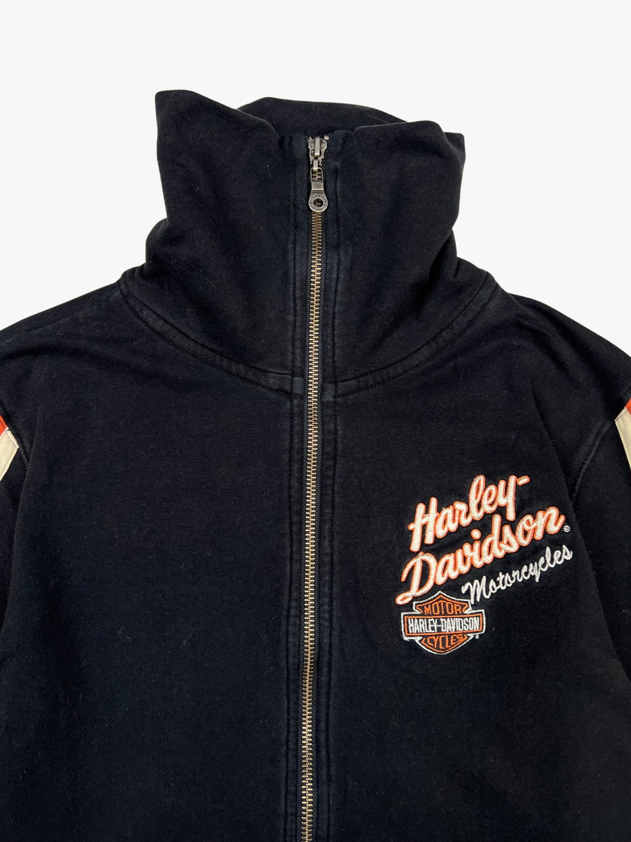 Harley Davidson High Neck Zip Up Sweatshirt