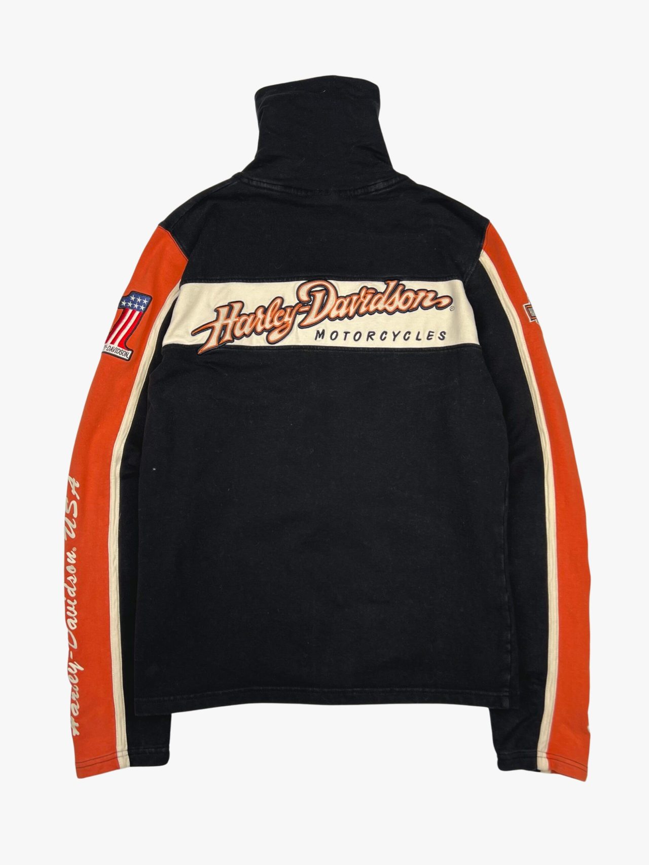 Harley Davidson High Neck Zip Up Sweatshirt