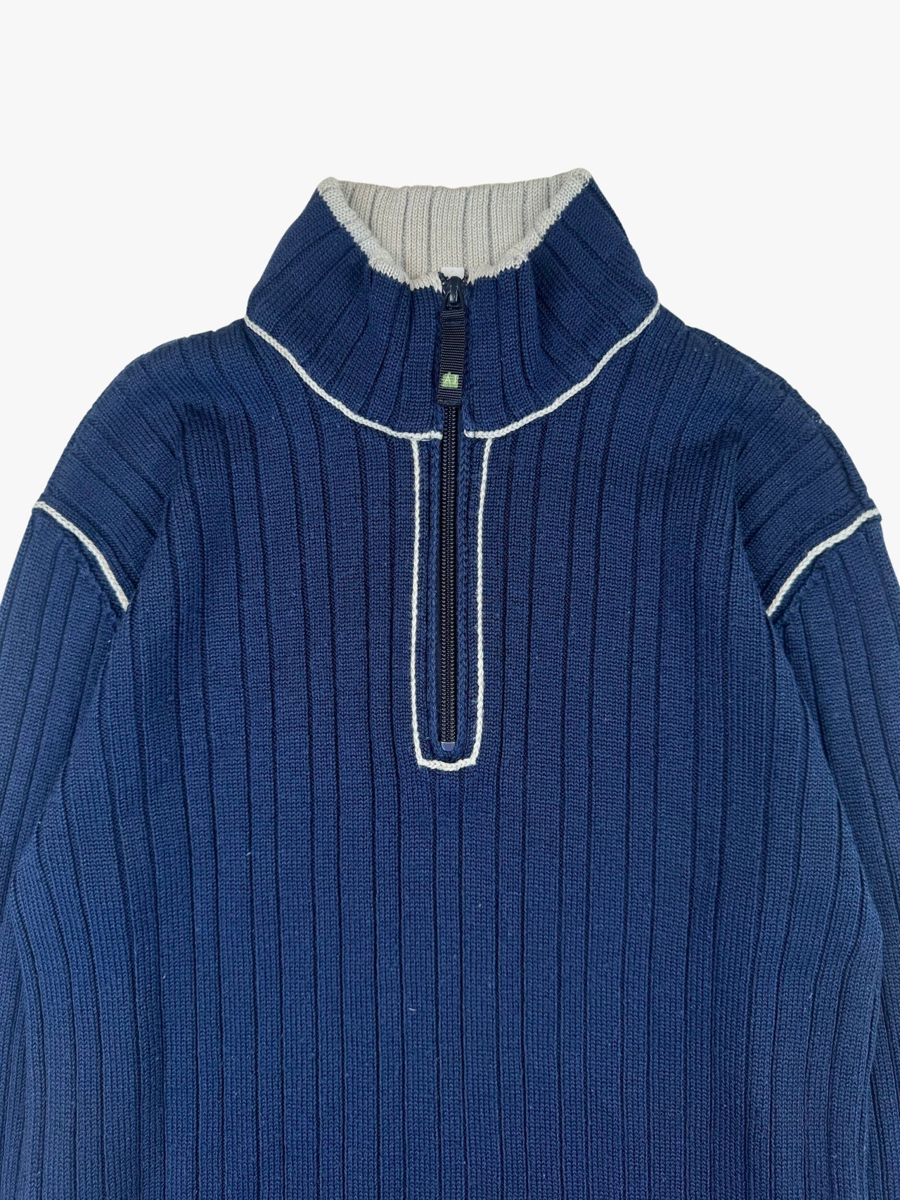 2000's Armani Jeans Quarter Zip Knit Sweater