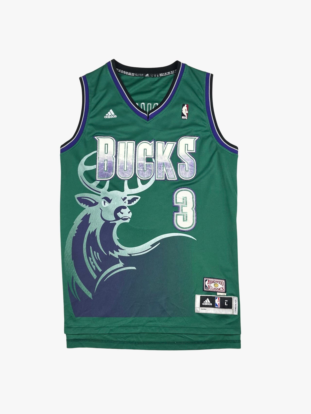 2012-2013 Adidas Hardwood Classics Milwaukee Bucks Brandon Jennings NBA Home Jersey