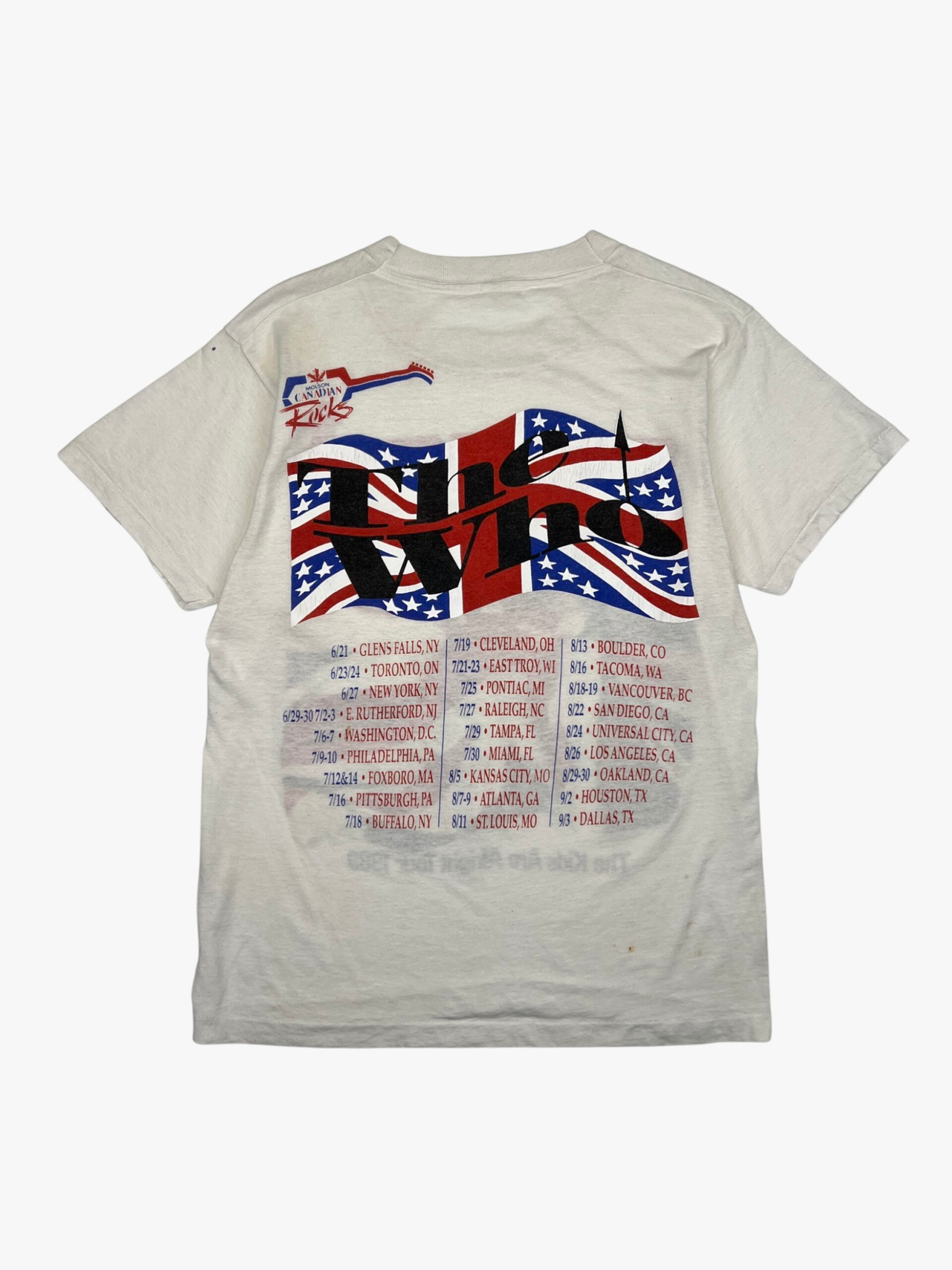 1989 The Who Single Stitch T-Shirt