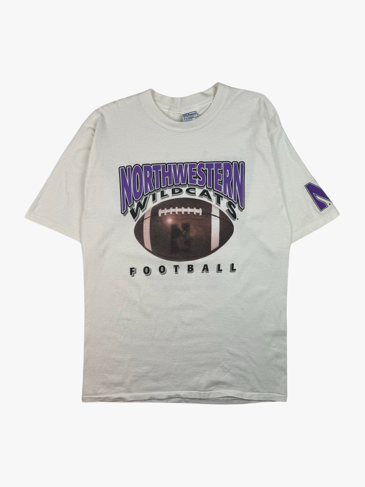 2001 Northwestern Wildcats Football Single Stitch T-Shirt