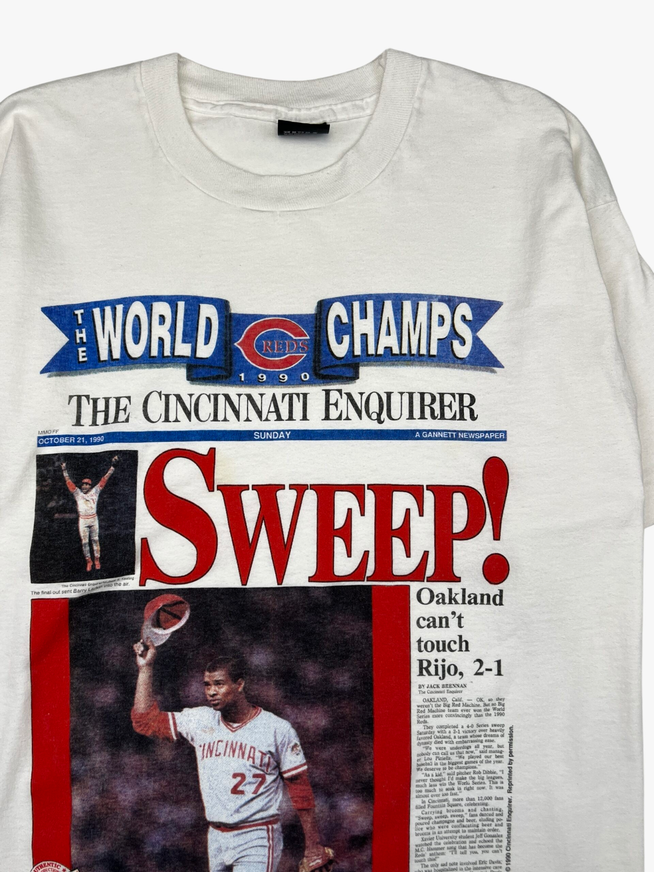 1990 Cincinnati Reds The World Champs T-Shirt