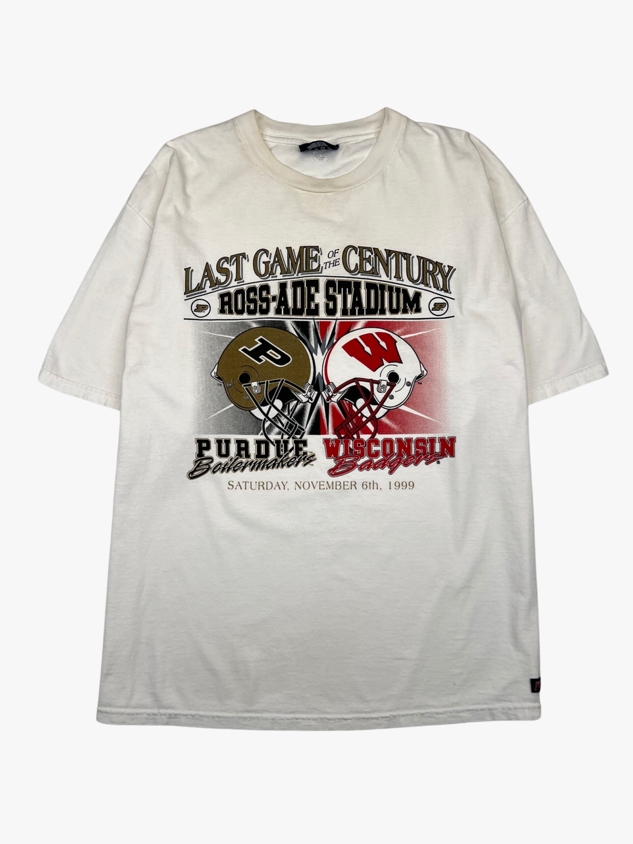 1999 Purdue Boilermakers Wisconsin Badgers Football T-Shirt