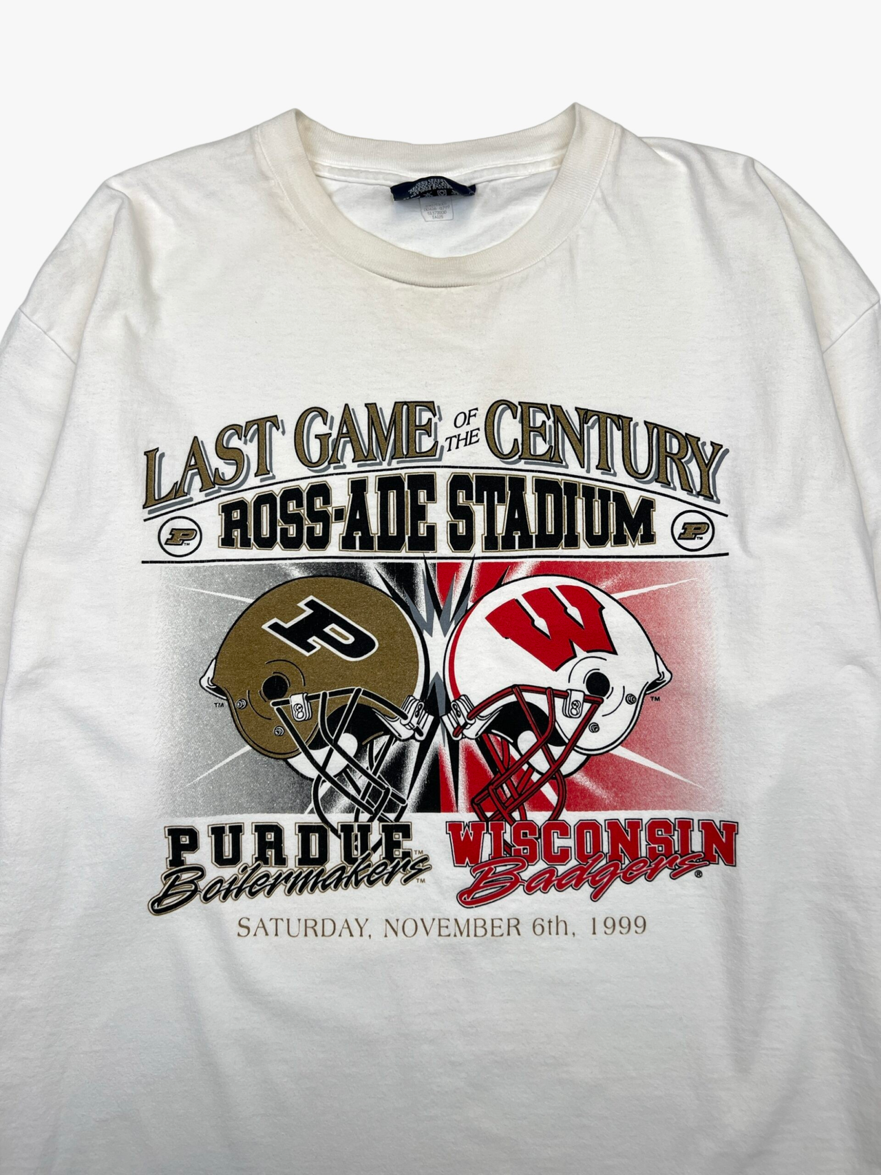 1999 Purdue Boilermakers Wisconsin Badgers Football T-Shirt